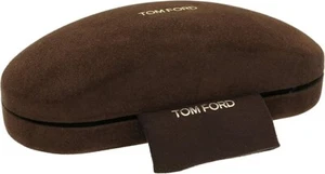 Nuevo Tom Ford Estuche Rígido Imitación Gamuza Clamshell Anteojos/Gafas de Sol - Marrón Oscuro - Imagen 1 de 1