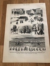 1882 illustrated graphic news print . the royal sussex regiment in cyprus