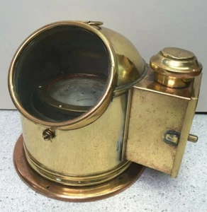 Vintage Brass Sestrel Navigation Binnacle with Compass and Lantern Box - Picture 1 of 12