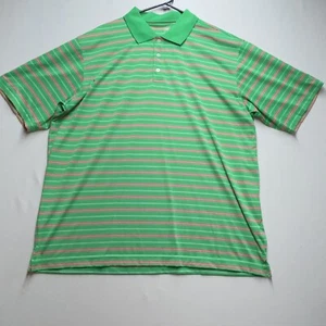 Pro Tour Polo Shirt Men’s 2XL Fit Dry Striped Stretch Henley Boating Beach Dad - Foto 1 di 8