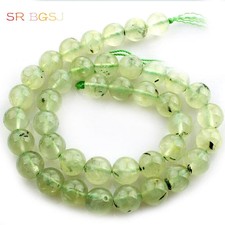 Natural 10mm Round Green Prehnite Gemstone Jewelry Making Beads Strand 15"