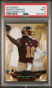 2014 Finest 52 Robert Griffin III Gold Refractor #/75 PSA 9 Mint - Picture 1 of 2