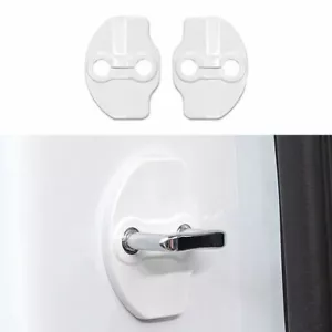 Ajuste para Tesla Modelo X 2016-21 Blanco ABS Hebilla de Puerta Protección Cubierta Borde 2 Piezas - Imagen 1 de 5