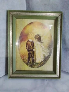 Signed Vintage G. Ranck Arron brothers frames art Young Love Boy Girl Flowers - Picture 1 of 3