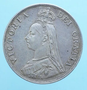INGHILTERRA VITTORIA DOUBLE FLORIN 1890 MONETE DA COLLEZIONE ARGENTO SILVER COIN - Foto 1 di 2