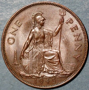 Great Britain Penny 1945 KM# 845 - Picture 1 of 2