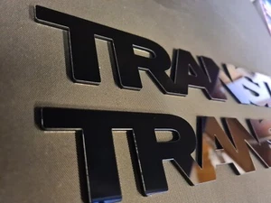 Transit Mk7 Door Badges X2 Front Doors Black Gloss - Picture 1 of 4