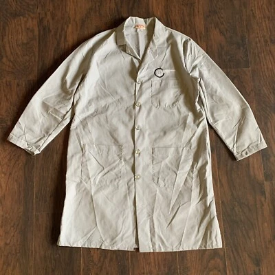 RED KAP - NWOT Gray Button-Up Lab Coat, Mens 46 Reg XL-2XL - MUST SEE! - Image 1 of 4