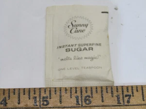 VINTAGE SUNNY CANE BEAVER BIRCH TREE SUGAR PACK  ADVERTISING COLLECTIABLE  - Picture 1 of 2
