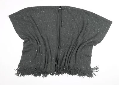 Principles Womens Green V-Neck Acrylic Cape Jumper One Size - Image 1 of 4