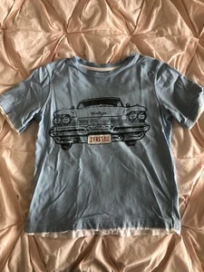 Green dog Boys Shirt Size 7 Blue/White - Picture 1 of 1