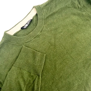 THE NORTH FACE Men's Size M Olive Green Long-Sleeve Crewneck Wool Blend Sweater - Picture 1 of 8