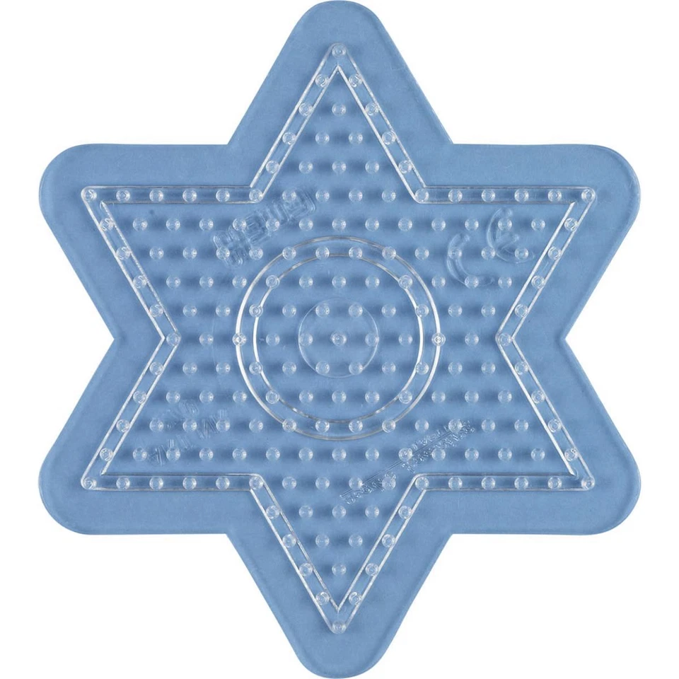 Hama Midi Bügelperlen Stiftplatte transparent 270TR Stern klein