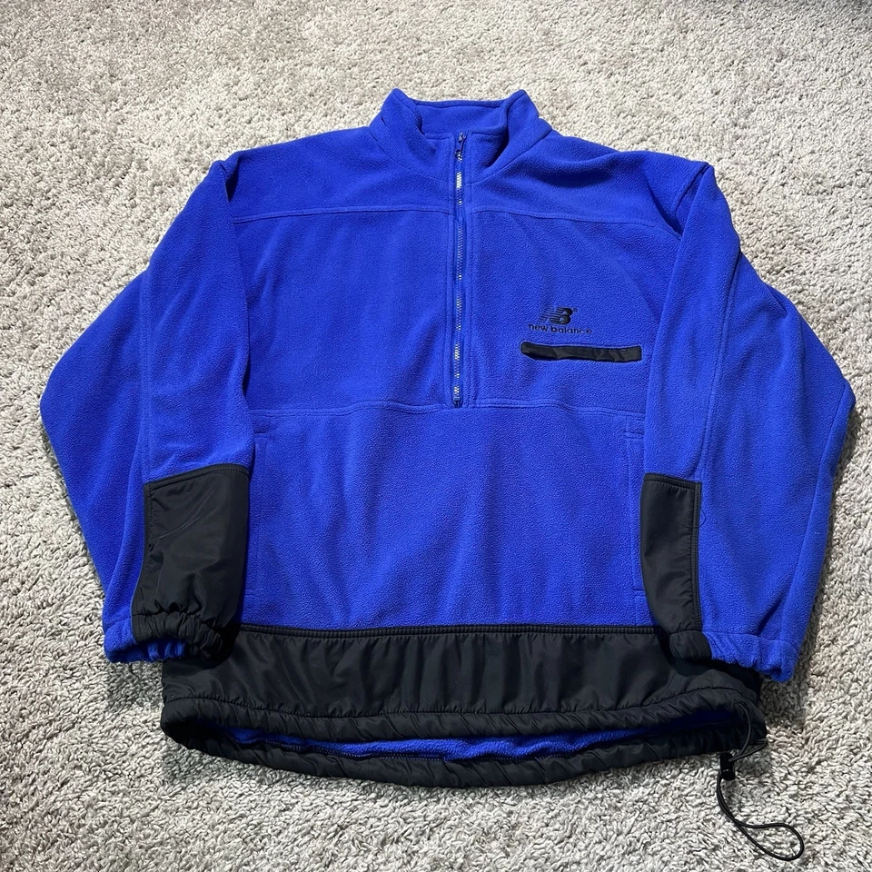 New Balance Synchilla Blue Fleece Pullover Sweater Vintage 1990s Running Large - Image 1 of 4