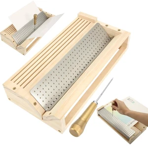 Bookbinding Punching Cradle Set, Includes Dual-Use Piercing Guide, with a Awl... - Bild 1 von 7