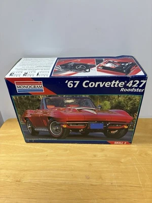 Monogram '67 Corvette 427 Roadster 1:25 Kit 2968 1995 Opened Box  Complete Kit - Imagem 1 de 4