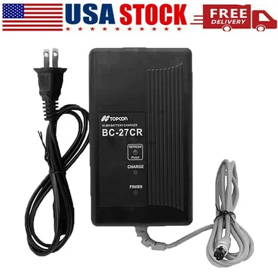 ◉ Topcon BC-27CR BC-27BR charger FOR topcon BT-52Q BT-52QA BATTERY - Image 1 of 4