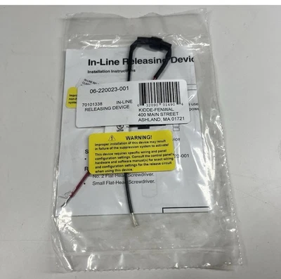 NEW Kidde Fenwal In-Line Releasing Device 06-220023-001 For Solenoid Circuit