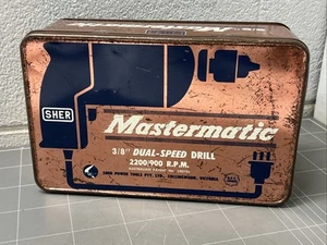 VINTAGE TIN SHER DRILL MASTERMATIC COLLINGWOOD TOOL TOOLS MANCAVE RETRO SEC - Picture 1 of 9