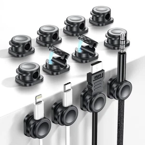 Selbst klebend Magnetische Kabel clips Desktop Kabel management Draht halter - Bild 1 von 7