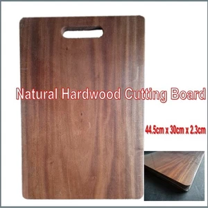Solid Natural Wood Wooden Kitchen Cutting Chopping Board wt Handle 44.5 X 30cm - Picture 1 of 9