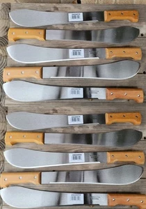 LOT of 10 MACHETES - 14" Steel Blade Machete Knives Brush Clearing Survival Bulk - Picture 1 of 3