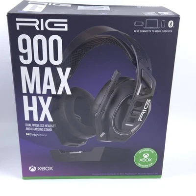 NO DONGLE! RIG 900 Max HX Cuffie da gioco wireless doppie e supporto di ricarica Xbox PS5 - Immagine 1 di 4