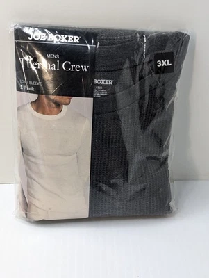 Joe Boxer Men's Thermal Crew 3XL Long Sleeve Dark Gray (Underwear) NEW OLD STOCK - Image 1 of 4