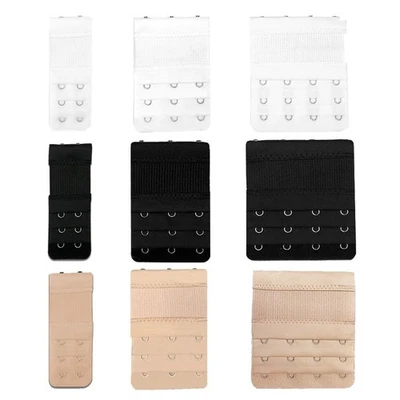  9pcs Bra Extender Hooks 3 Rows Elastic Bra Extenders Bra Extension Strap Bra - Image 1 of 4