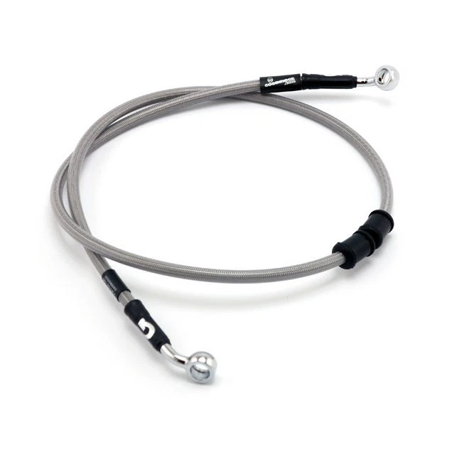 Tubi freno anteriori superiori, inox con rivestimento trasparente 17-18 softail  - Immagine 1 di 1