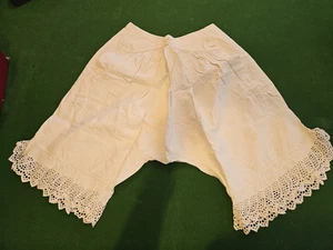 Pantalones Bloomer Vintage Victoriano Eduardiano Blanco (#2) - Imagen 1 de 13