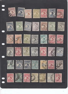 Collection of 42 Kangaroo stamps incl 4d 5d Mostly Fine Used to 5/- AUSTRALIA - Foto 1 di 5