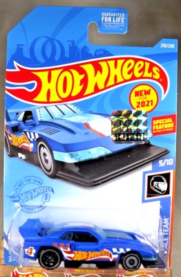 Hot Wheels #210 HW Race Team 2021 5/10 GT-SCORCHER azul con DD8 trasero - AD Sp delantero Foto 1 de 4