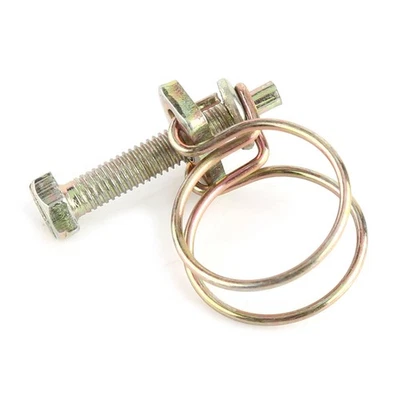 Double Wire Water Hose Clamp Pipe Clip Hoop Fastening Tool (16mm-19mm) ZMS - Image 1 of 4