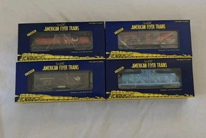 Lote de 4 trenes Am Flyer 6-48257 Netca, 6-48255, 6-48262 UTLX, 6-48260 SVAFC - Imagen 1 de 6