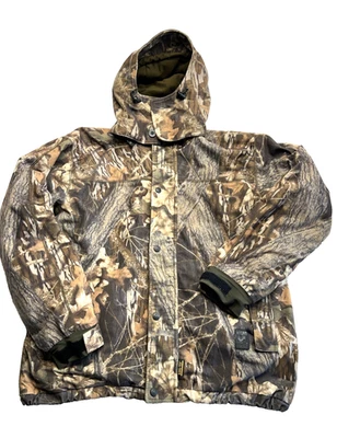 Browning Hydro-Fleece Gore-Tex Men's L Hooded Woodland Camouflage Jacket Taiwan - Image 1 of 4
