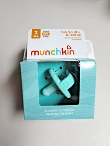 1 Munchkin Sili-Soothe & Teethe, Silicone Pacifier & Teether Aqua/Blue Green - Picture 1 of 3