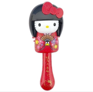Hello Kitty Japanese Kokeshi Doll Hairbrush Kimono New SANRIO - Picture 1 of 5