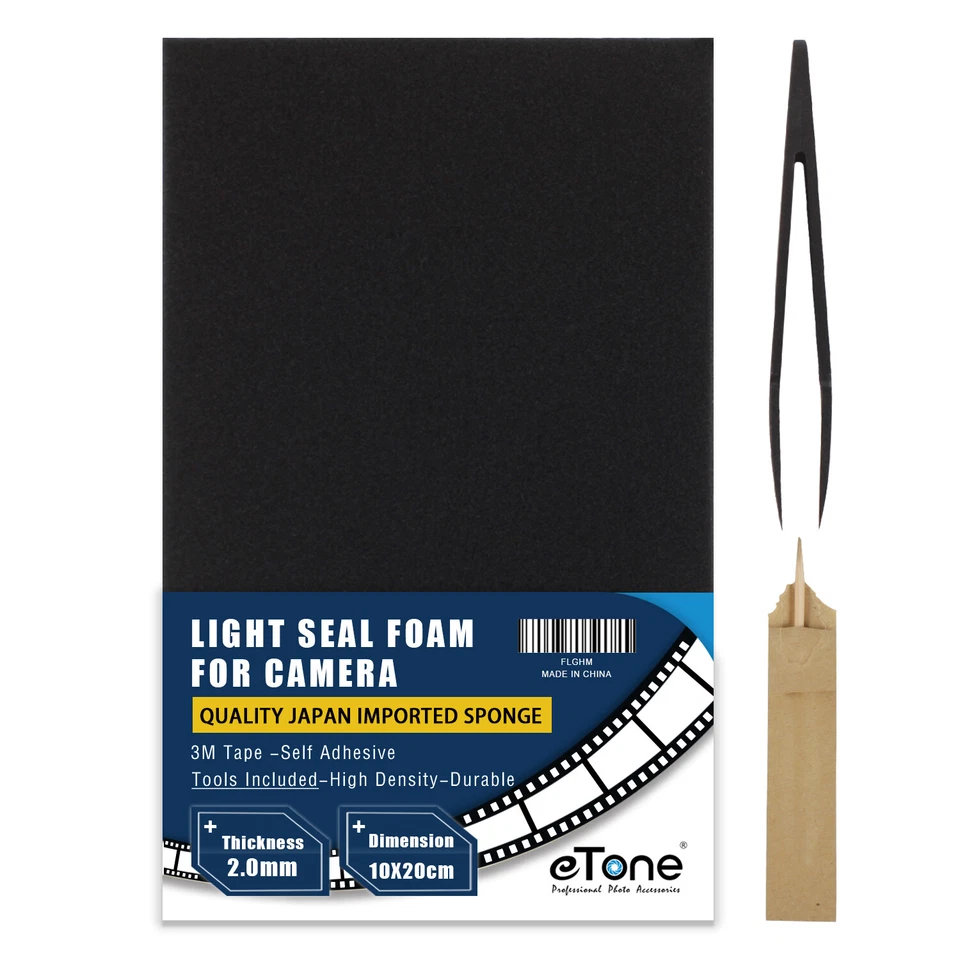 Self Adhesive Film Camera Back Repair Light Proof Seal Foam Sponge Sheet 10x20cm - Image 1 of 4