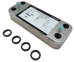 Intercambiador de calor de placas Vokera Sabre 29HE DHW y sellos de junta tórica 8037 genuino *NUEVO* - Imagen 1 de 4