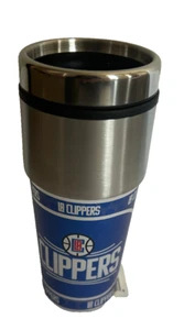 Los Angeles Clippers Coffee Mug Travel Tumbler Cup MLB Metallic Logo - Picture 1 of 4