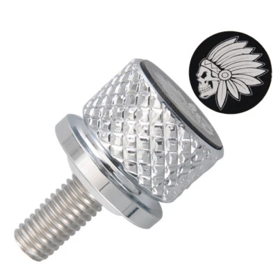 Aluminio-Asiento trasero Tornillo Cráneo Para Indian Scout Chieftain Dark Horse Foto 1 de 4