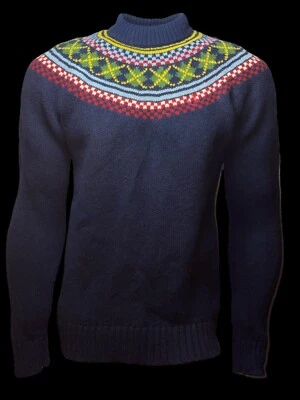 FRED PERRY Herren Lammwolle Stehkragen Pullover K3240 dicker Sweater Nordisch - Bild 1 von 4