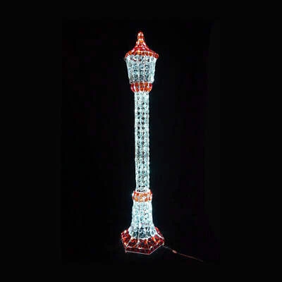Christmas Decoration 3D Crystal Beads Lamp Post 150cm LED Display Indoor/Outdoor - image 1 of 4
