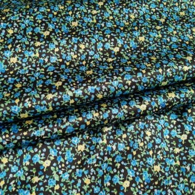 1yard X 1.48meter Little Floral Satin Fabric Lining Scarf Material Charmeuse - Image 1 of 4