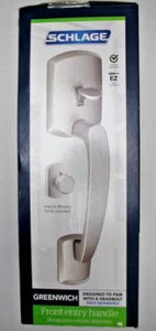 Schlage Greenwich Handle Bowery Knob Satin Nickel FE285GRW619BWEGRW #8sr - Picture 1 of 5