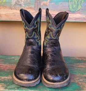 Twisted X Woman's Fancy Stitched Cowboy Western Boots Embroidered Black Size 6 - Picture 1 of 7