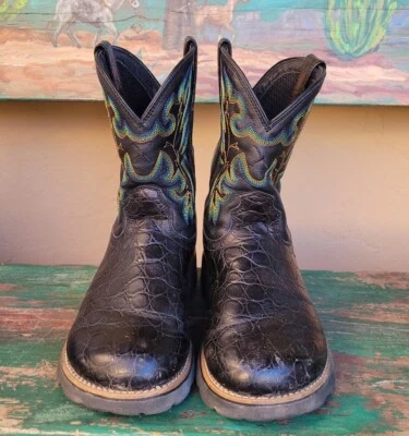 Twisted X Woman's Fancy Stitched Cowboy Western Boots Embroidered Black Size 6 - Image 1 of 4