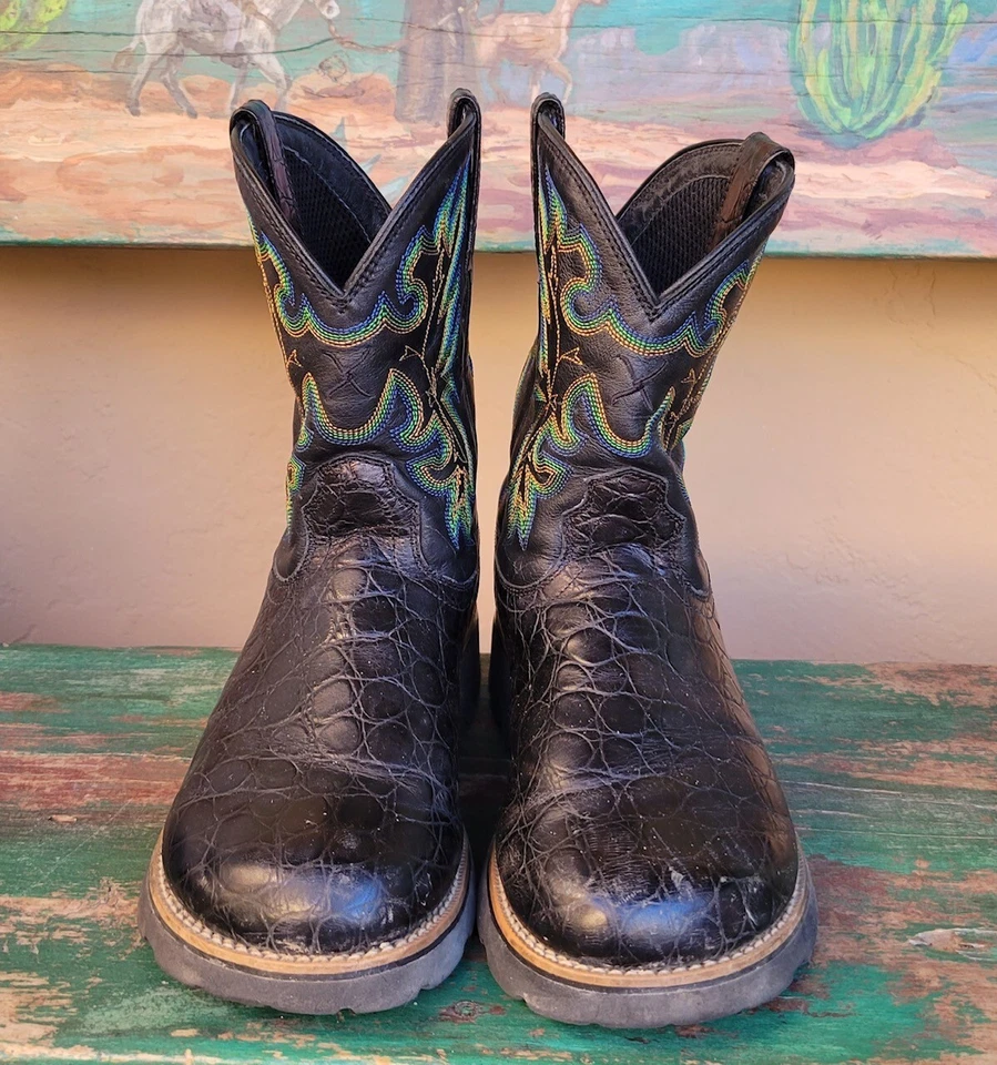 Twisted X Woman's Fancy Stitched Cowboy Western Boots Embroidered Black Size 6 - Image 1 of 4