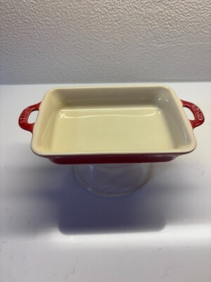 Staub Mini RED Gratin Baking Ceramic Rectangu...